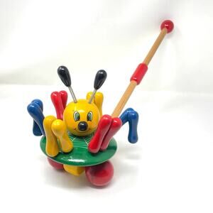 Vintage Wooden Toy Spider Greece Kouvolias